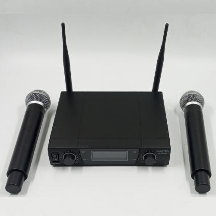 Wireless MICROPHONE system 2 channel WM-88U WITH 2 mic MASTER TEAM ...
