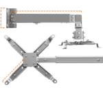 WALI Projector Ceiling Mount, metallic Size 75-150CM - Image 3