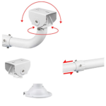 Security Camera Wall Bracket, L metallic Size 60-120CM - Image 3