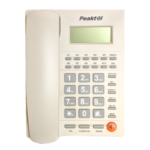PEAKTEL T219-CID Landline Telephone with Screen White