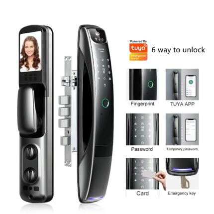 Biometric fingerprint smart lock digital manufacturer 3D Face recognition wifi camera door lock ES266D